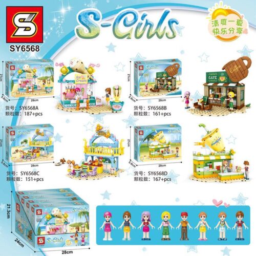 SY6568D Cửa hàng đồ uống S-Girls bộ đồ chơi lắp ghép cho bé gái 6 tuổi