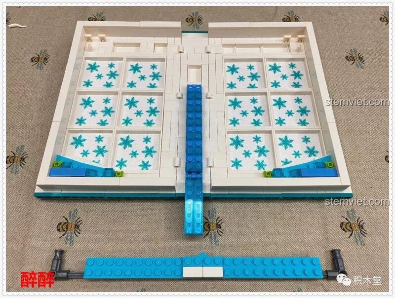Ảnh review quá trình lắp ráp bộ lắp ghép SY6579 Sách Lâu Đài Băng Giá Công Chúa Băng Tuyết II, đồ chơi mô hình cho bé gái 6 tuổi, chất lượng cao