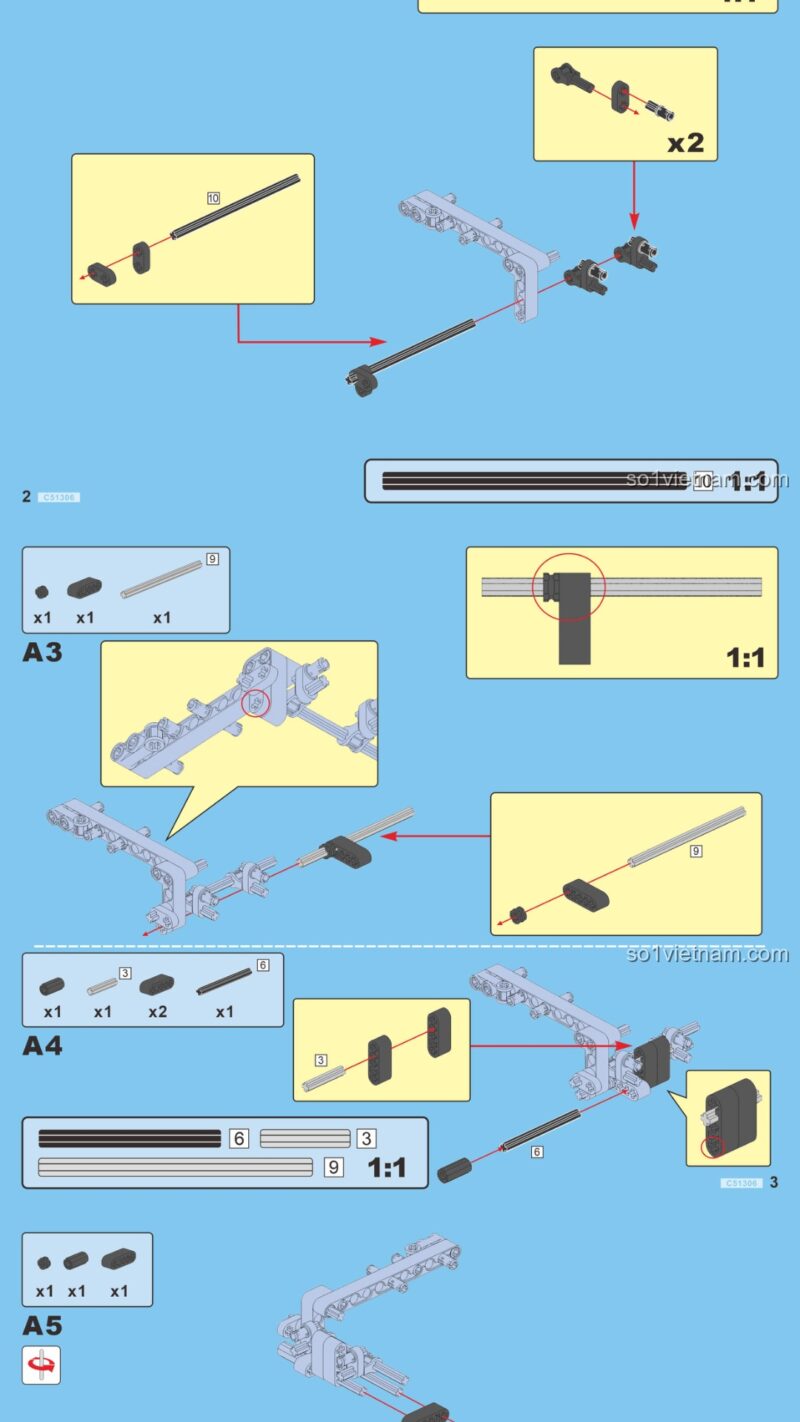 Tải PDF Hướng Dẫn Lắp Ráp Xe Đua Thể Thao Blade 1306 - Sách CaDA 51306 Xe Đua Điều Khiển Từ Xa Blade