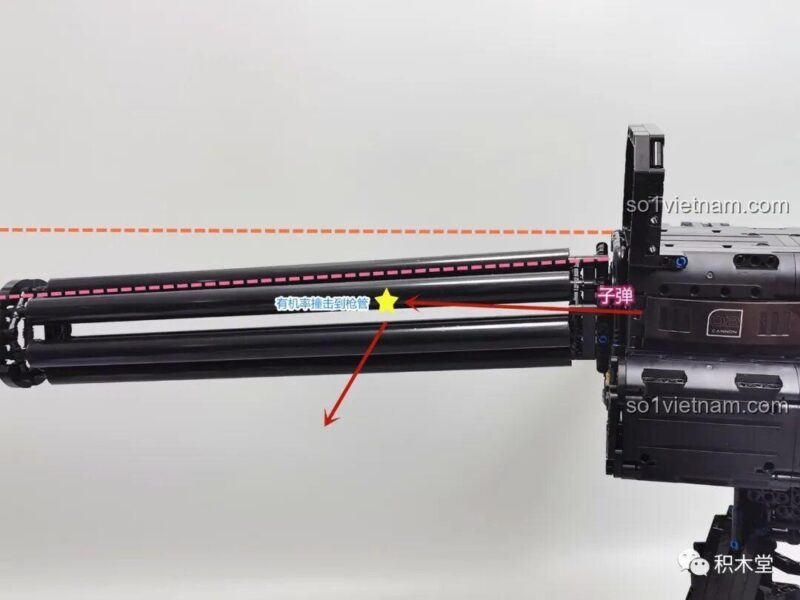 bộ xếp hình T2036, Súng Gatling Taigao Le, Súng máy Gatling T2036, mô hình súng Gatling 2036, bánh răng cò súng, động cơ pin có sẵn, bắn đạn nhựa, cho bé trai 8 tuổi, giá tốt