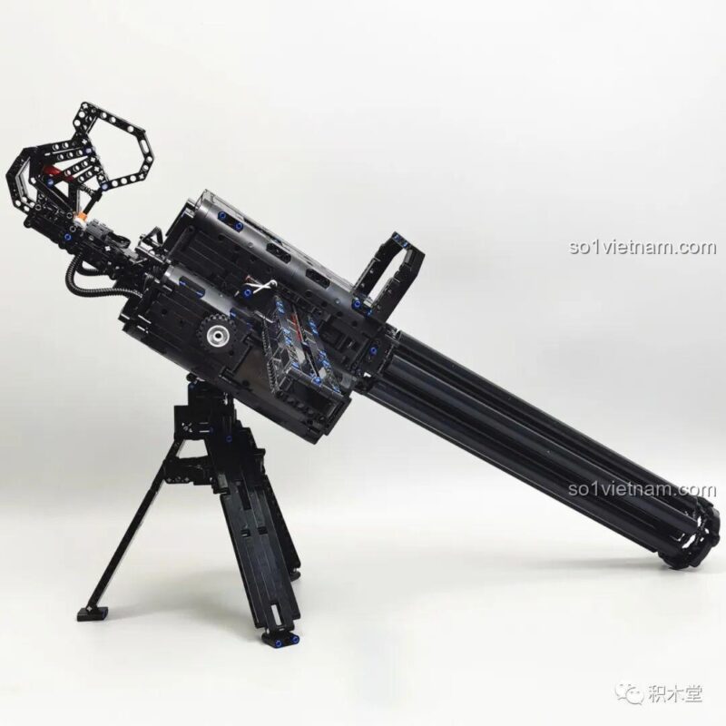 đồ chơi lắp ráp Khẩu súng Gatling, bộ lắp ghép T2036 Súng Gatling, Taigao Le T2036, Súng Gatling lắp ráp Taigao Le, góc nhìn từ dưới lên, động cơ pin có sẵn, bắn đạn nhựa, cho bé trai 8 tuổi, giá tốt