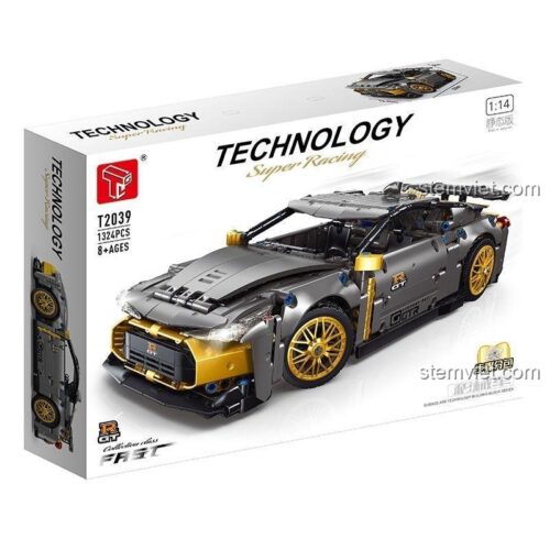 Hộp bộ lắp ráp Nissan GTR Taigaole T2039 đồ chơi mô hình siêu xe Nissan GTR chất lượng cao cho bé trai 8 tuổi