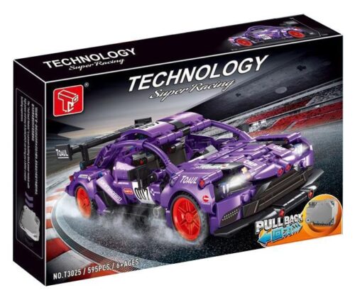 Bộ lắp ráp Siêu xe đua Taigaole T3025 màu tím, đồ chơi mô hình xe đua tốc độ cho bé trai 6 tuổi, giá tốt.