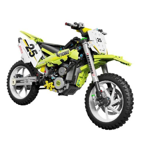 Bộ đồ chơi Taigaole T4018 Xe mô tô địa hình màu xanh lá, mô hình Technic 1302 chi tiết, phù hợp bé trai 6 tuổi, giá tốt.