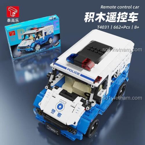 Mô hình bộ đồ chơi Xe Cảnh Sát SWAT Tốc Độ Cao Điều Khiển Từ Xa TaigaoLe T4031