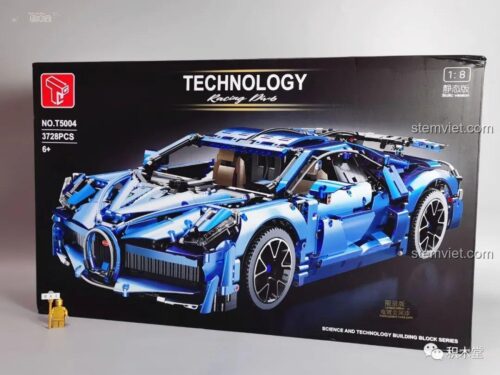 Ảnh chụp màn hình trang Rebrickable MOC-68108 Bugatti Divo, hiển thị số mảnh 3742 và thông tin tác giả. Đây là mô hình xe thể thao Bugatti Divo T5004, phù hợp cho bé trai 6 tuổi trở lên.