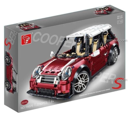 Hộp bộ lắp ráp Taigaole T5025B MINI Cooper S 2292 chi tiết, đồ chơi mô hình xe điều khiển từ xa tỉ lệ 1:10 cho bé trai.
