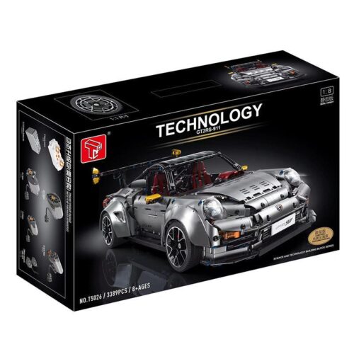 Bộ lắp ghép Porsche 911 GT2 RS Taigaole T5026A tỉ lệ 1:8 màu bạc, đồ chơi mô hình siêu xe điều khiển từ xa dành cho bé trai 8 tuổi, chất lượng cao giá tốt.