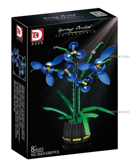 Hộp bộ xếp hình Cây Lan Lắp Ráp TEC Creators 3010, set đồ chơi TEC Creators 3010 với 638 mảnh ghép, món quà tiết kiệm.