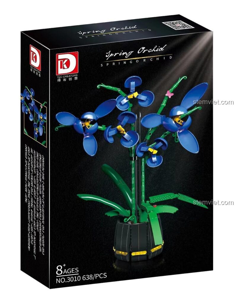 Hộp bộ xếp hình Cây Lan Lắp Ráp TEC Creators 3010, set đồ chơi TEC Creators 3010 với 638 mảnh ghép, món quà tiết kiệm.