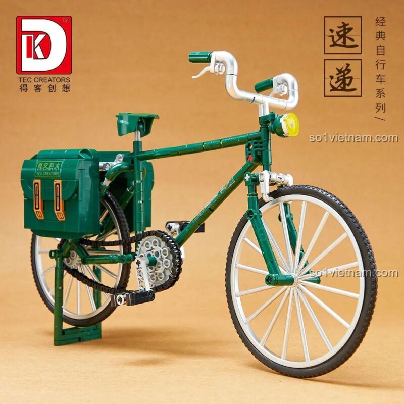 đồ chơi mô hình Xe Đạp Giao Hàng Cổ Điển TEC CREATORS 80003, chi tiết bánh xe, giỏ hàng, cho bé trai 8 tuổi, giá tốt