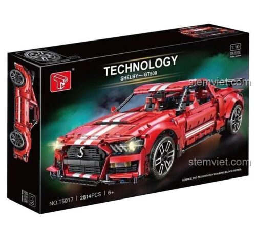 Mô hình lắp ráp siêu xe TGL T5017 Shelby GT500 màu xanh dương tỉ lệ 1:10, một lựa chọn thay thế giá rẻ cho LEGO Technic, phù hợp cho con trai 14 tuổi.