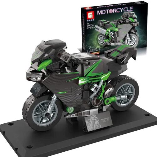Bộ đồ chơi Kawasaki Ninja H2R 68006 lắp ráp xe máy tốc độ cao cho bé trai 6 tuổi