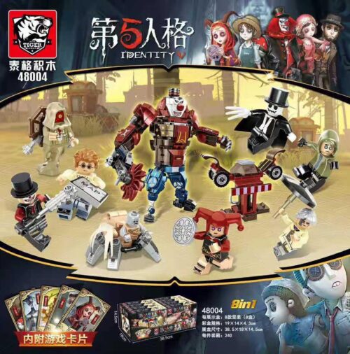 Bộ lắp ráp Identity V Tiger Blocks 48004 với 8 minifigure độc đáo, mô tả thế giới bí ẩn sinh tồn của game, phù hợp học sinh trung học cơ sở, giá tốt. Bộ lắp ghép Identity V, Đồ chơi mô hình Tiger Blocks.