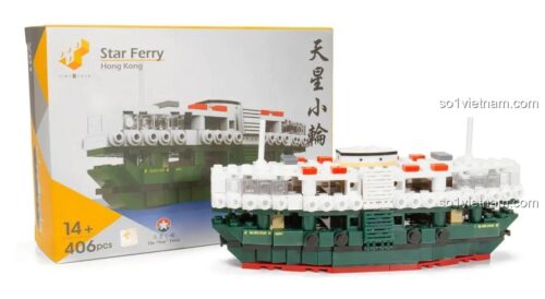 đồ chơi lắp ráp Tiny ATBRC007 Phà Sao Hồng Kông, hộp sản phẩm và mô hình, chất lượng cao, giá rẻ