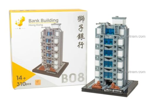 bộ lắp ghép Tòa Nhà Ngân Hàng Hồng Kông Tiny ATBRC013, mô hình kiến trúc tinh xảo, phù hợp thanh niên 14 tuổi, giá tốt