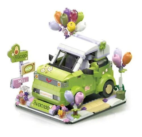 Bộ đồ chơi TOP TOY 2101 Wuling MiniEV Fresh Avocado Xe ô tô màu xanh lá phiên bản Bơ Tươi