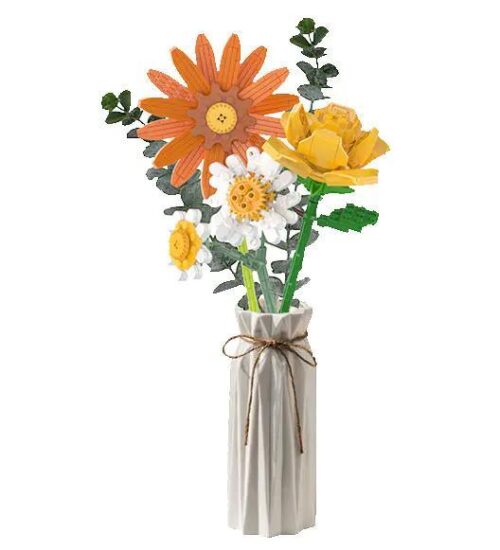 Bó hoa Manila Sunset TOP TOY JP61001 - Bộ đồ chơi lắp ghép hoa hướng dương trang trí, 360 chi tiết, độ tuổi 15+, màu vàng, cam, trắng, xanh lá, phù hợp bé gái, quà tặng sinh nhật, trang trí phòng khách, bàn làm việc, vẻ đẹp tinh tế, giá tốt