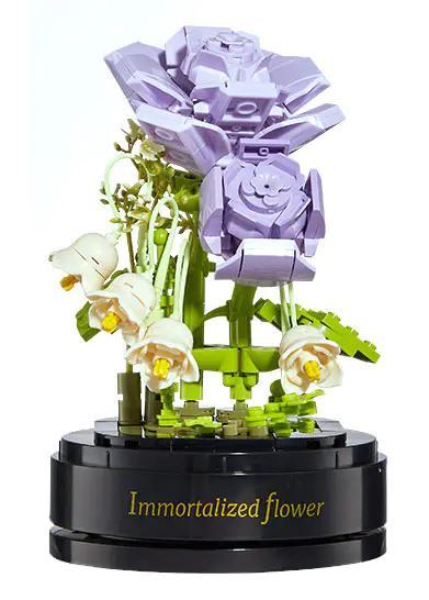 Bộ lắp ghép hoa hồng bất tử hộp nhạc Provence Mộng Mơ TOP TOY JP61004