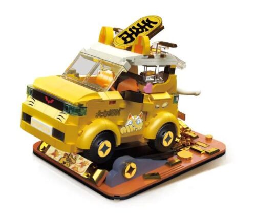 TOP TOY TC1706-1 Wuling MiniEV Vigorously Fortune bộ đồ chơi xe ô tô đồ chơi màu vàng cho bé trai 6 tuổi