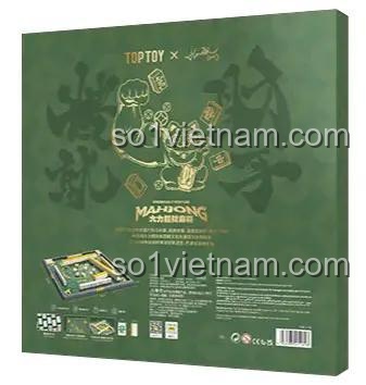 Mặt sau hộp sản phẩm Bộ Lắp Ghép Mahjong Đại Lực Chiêu Tài TOP TOY TC1802