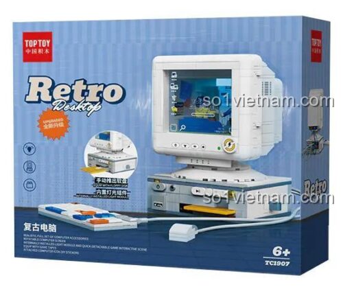 Hộp sản phẩm bộ lắp ghép máy tính để bàn cổ điển TOP TOY TC1907