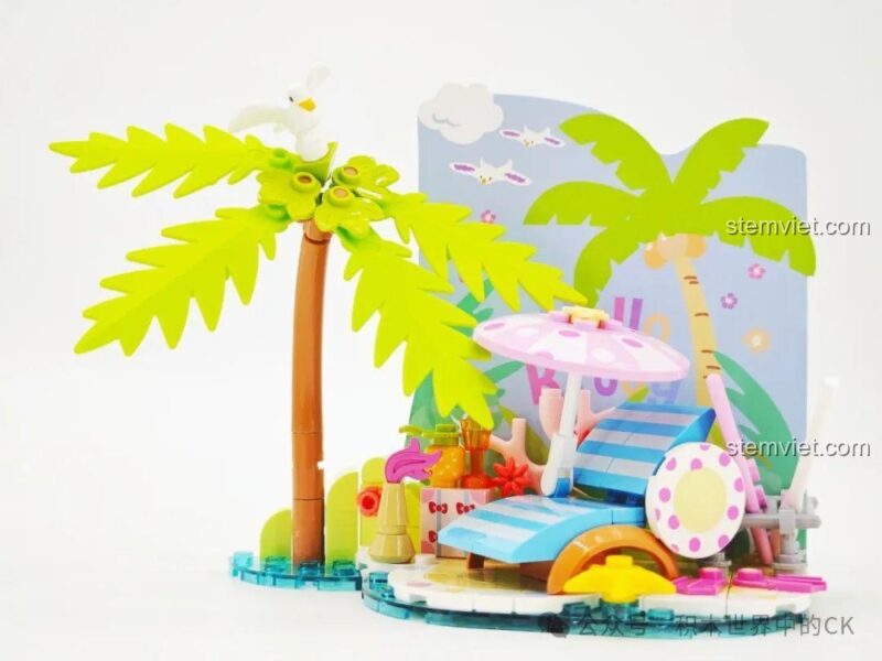 Sticker của bộ đồ chơi Hello Kitty Bãi Biển TOP TOY TC2322, chi tiết cho mô hình Hello Kitty Tắm Nắng