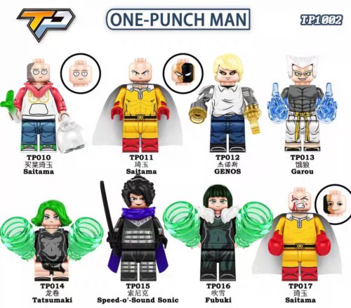 Bộ đồ chơi One-Punch Man TP1002 giá tốt cho bé trai 6 tuổi, bộ 8 minifigure One-Punch Man chất lượng cao