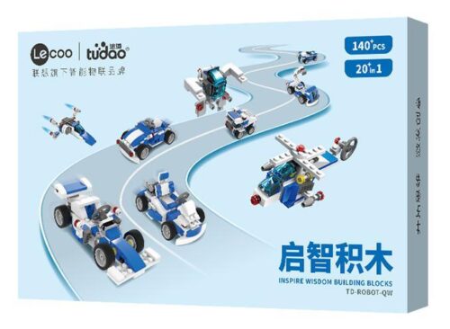 Bộ lắp ghép RobotMake RM-QW hộp sản phẩm chính, đồ chơi lắp ráp Tudao Robot, bộ xếp hình LeCoo xe cộ, phù hợp bé trai 6 tuổi, giá tốt.