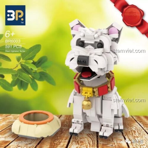 Chó Tây Phương Địa lắp ghép BR6003 của 万物可砌Brickable/BR