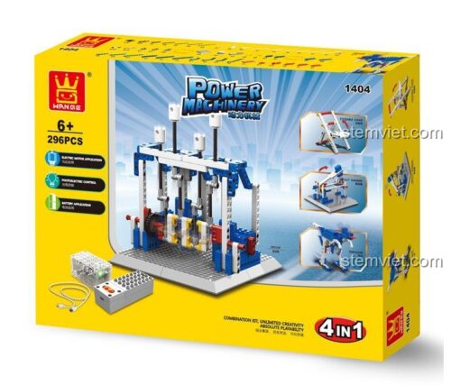 bộ lắp ghép Mô hình động cơ WANGE 1404 cho bé trai 6 tuổi, đồ chơi STEM khám phá cơ khí giá rẻ.