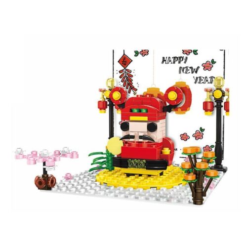 bộ lắp ghép Thần Tài Wange 2103, mô hình trang trí Tết ý nghĩa cho bé 6 tuổi, giá rẻ.