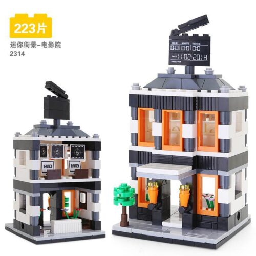 Bộ lắp ghép Rạp Chiếu Phim Mini WANGE 2314, đồ chơi xếp hình kiến trúc cho bé 6 tuổi, giá rẻ.