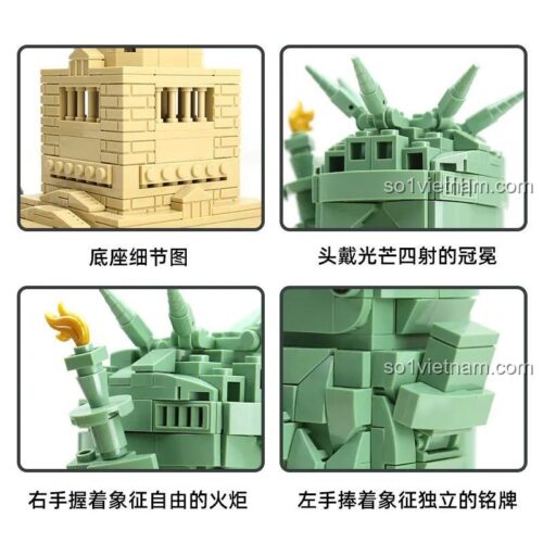 Chi tiết mô hình Tượng Nữ thần Tự do WANGE 3210
