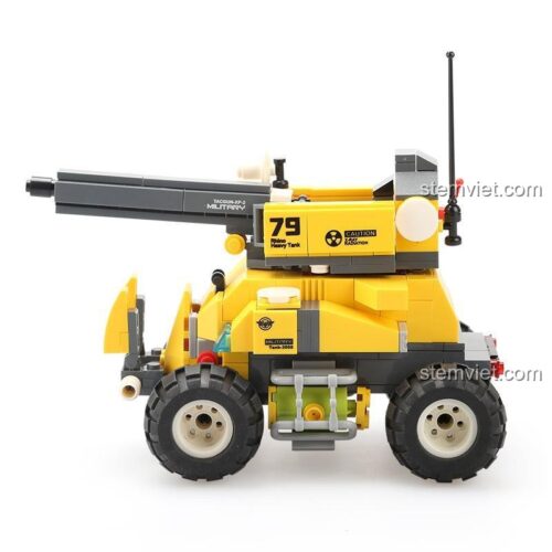 Đồ chơi mô hình xe tăng Rhino WANGE 3668, bộ lắp ráp quân sự 322 chi tiết, phát triển tư duy cho con trai.