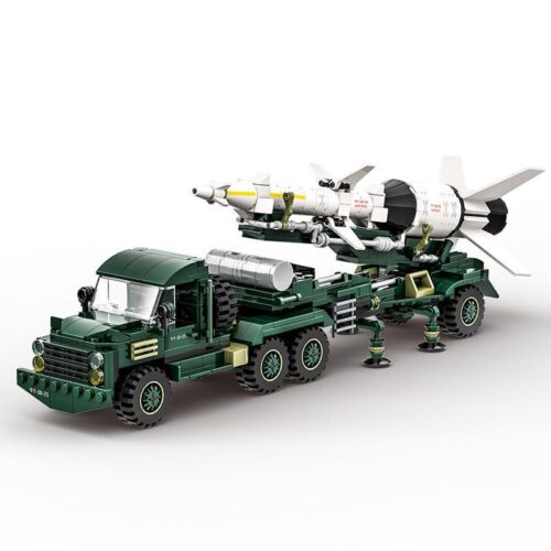 Bộ lắp ghép Xe Vận Tải Tên Lửa Phòng Không WANGE 4512 cho bé trai 6 tuổi, đồ chơi quân sự chất lượng cao giá tốt