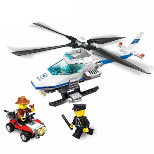 Bộ lắp ghép WANGE 51013 Trực thăng cảnh sát 206 mảnh cho bé trai 6 tuổi, đồ chơi mô hình cảnh sát giá tốt.