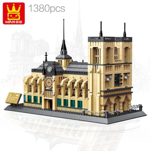 bộ lắp ghép Nhà thờ Đức Bà Paris WANGE 5210 chi tiết tinh xảo cho bé trai 6 tuổi giá rẻ
