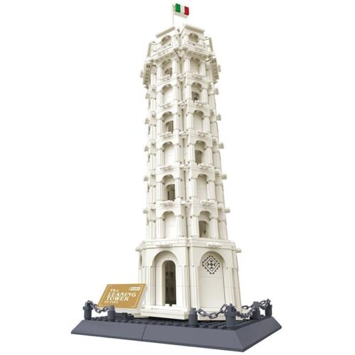 Bộ lắp ghép Tháp Nghiêng Pisa WANGE 5214, mô hình kiến trúc nổi tiếng, phù hợp cho bé trai và bé gái 6 tuổi, chất lượng cao, giá tốt.