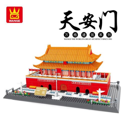 Bộ lắp ghép Thiên An Môn WANGE 5218, mô hình kiến trúc lịch sử nổi tiếng của Bắc Kinh cho bé trai 6 tuổi.