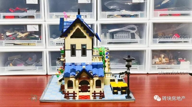 Góc nhìn bên hông của mô hình Ngôi nhà kiểu Pháp 5311.