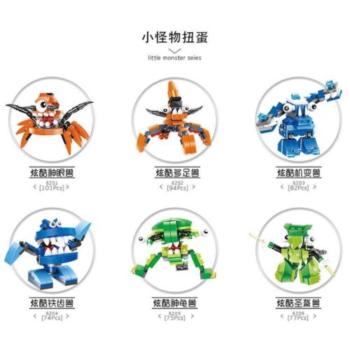 Bộ lắp ráp Quái Vật Mini WANGE 6204 503 mảnh ghép, đồ chơi lắp ráp quái vật mini cho bé trai 6 tuổi, giá tốt