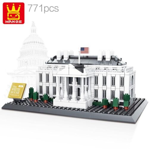 Bộ lắp ghép WANGE 7018 Nhà Trắng Washington, đồ chơi mô hình kiến trúc tinh xảo cho bé trai và bé gái 6 tuổi, giá tốt.