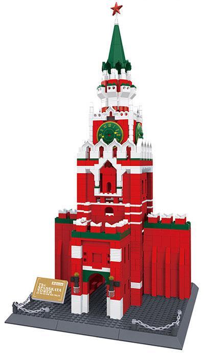 Bộ lắp ghép WANGE 8017 Tháp Spasskaya Điện Kremlin, đồ chơi mô hình kiến trúc Nga cho bé trai 6 tuổi giá rẻ.