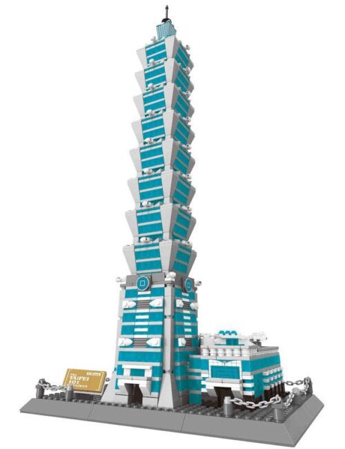 Bộ lắp ghép Tòa tháp Taipei 101 WANGE 8019, đồ chơi mô hình kiến trúc cho bé trai 6 tuổi, giá rẻ.