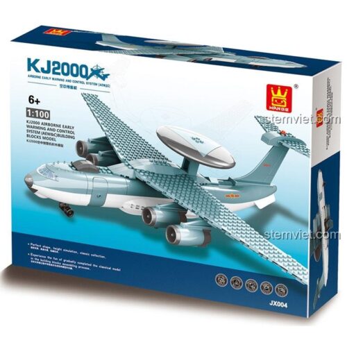 Hộp đồ chơi mô hình WANGE JX004 Máy bay quân sự KJ-2000, với 202 mảnh ghép, giá rẻ, là món quà tuyệt vời cho con trai.