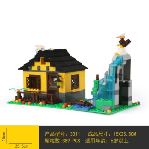Bộ lắp ghép Ngôi nhà gỗ trên núi WANGE LIGAO Dr.Luck 3311, mô hình nhà gỗ có thác nước, kích thước 15x25.5cm, phù hợp bé 6 tuổi trở lên, giá tốt.