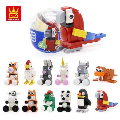Bộ đồ chơi 12 con vật đáng yêu WANGE WG01. Bộ sưu tập 12 mô hình động vật mini trong trứng Gashapon, đồ chơi lắp ráp sáng tạo cho bé 6 tuổi.