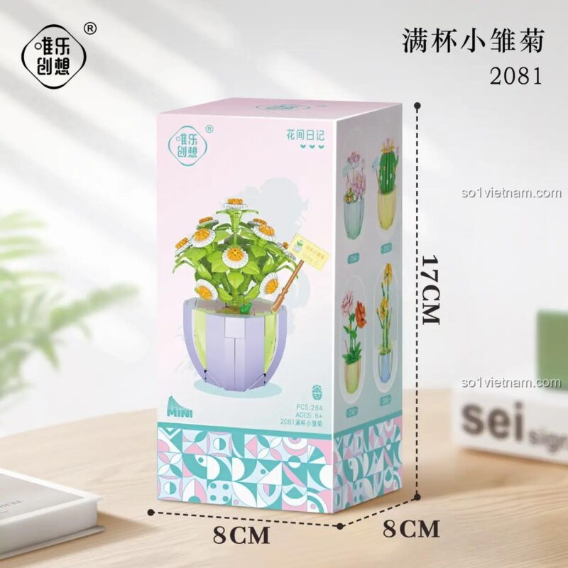 đồ chơi mô hình Mô hình Cúc Họa Mi Weile Chuangxiang 2081 kích thước hộp