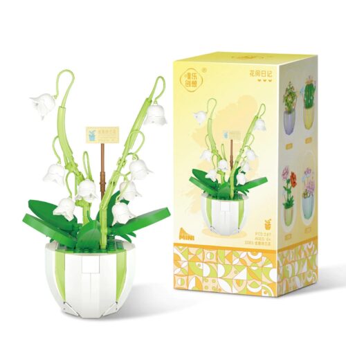Bộ lắp ghép Weile Chuangxiang 2083 Chậu hoa Linh Lan, mô hình trang trí tinh xảo, quà tặng ý nghĩa cho bé gái 6 tuổi, giá tốt.